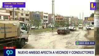San Juan de Lurigancho: controlan fuga de agua que afectó parte de la avenida Santa Rosa | VIDEO