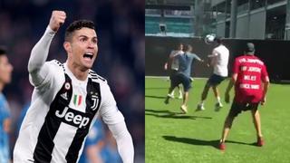 Cristiano Ronaldo es imitado por Novak Djokovic con una golazo de cabeza | VIDEO