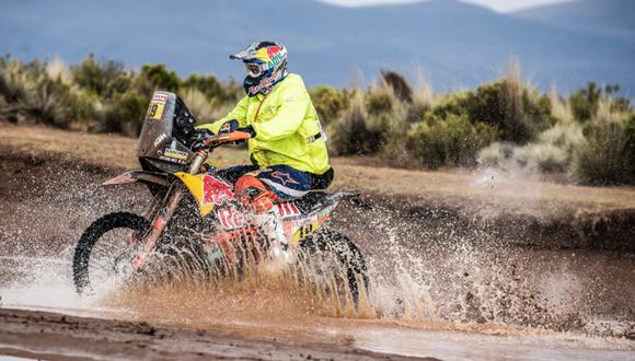 Antonie Meo participa en su segundo Dakar al volante de una KTM 450 Rally Replica.  (Foto: Red Bull).