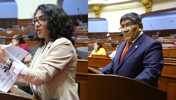 Leslie Urteaga y Rómulo Mucho fueron interpelados y ahora enfrentan mociones de censura. (Foto: Congreso)