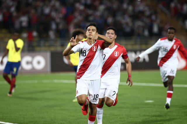 Perú vs. Ecuador: Oscar Pinto y el 1-0 tras una gran definición desde el punto penal | Foto: Francisco Neyra/GEC