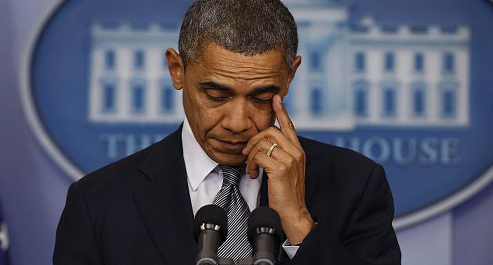 Obama derramó lágrimas durante conferencia en Washington. (Reuters)