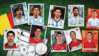 Lionel Messi y Cristiano Ronaldo: cómo cambiaron sus rostros en los 5 mundiales que jugaron, según el álbum Panini