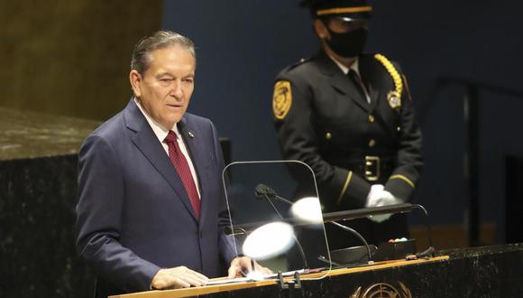 El presidente de Panamá, Laurentino Cortizo, habla ante la Asamblea General de Naciones Unidas el jueves 23 de septiembre del 2021. (Foto: AP)