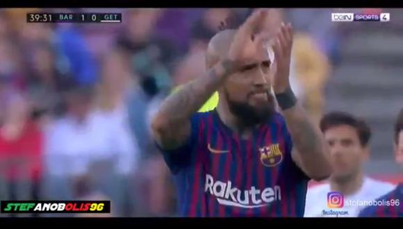 Arturo Vidal decretó el 1-0 en el Barcelona vs. Getafe en el marco de la penúltima fecha de la Liga Santander (Video: YouTube)