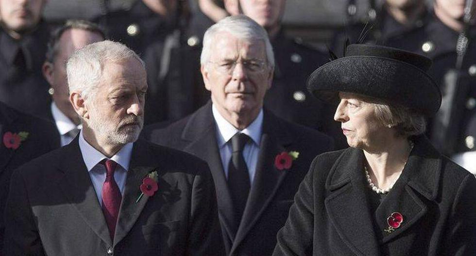 El líder del Partido Laborista británico, Jeremy Corbyn, y la primera ministra del Reino Unido, Theresa May. (Foto: EFE)