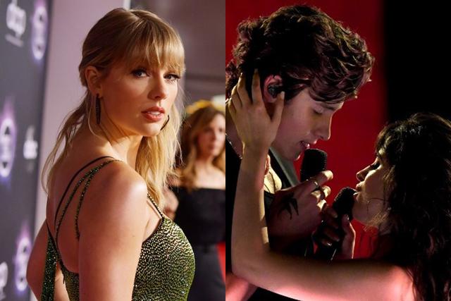 AMAs 2019: Taylor Swift reaccionó emocionada ante la apasionada presentación de Shawn Mendes y Camila Cabello. Foto: AFP.