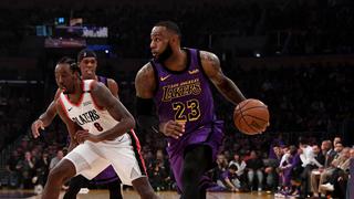 Los Angeles Lakers vencieron 126-117 a los Portland Trail Blazers con actuación estelar de LeBron James