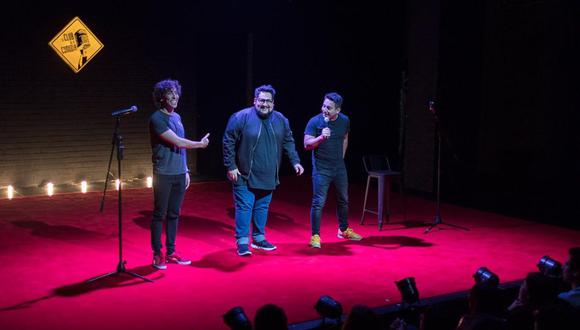 Mateo Garrido Lecca, Daniel San Román y Carlos Palma, integrantes de El Club de la Comedia.