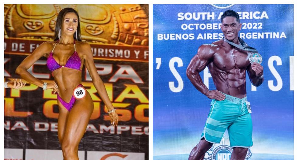 Vivian Baella compite en la categoría bikini fitness, mientras que Jorge Ramírez lo hace en men’s physique.