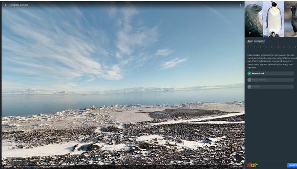 Con la herramienta Voyager de Google Earth, tu recorrido virtual por el mundo dependerá de lo que contestes en sus cuestionarios. / Foto: Google Earth.