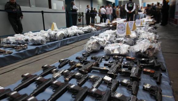 Incautan 108 armas ilegales en 25 empresas de seguridad