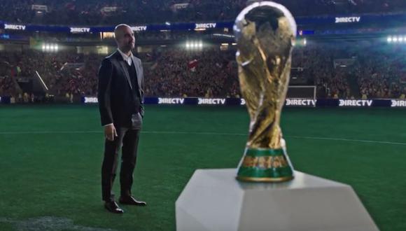 El entrenador español Josep Guardiola protagonizó el comercial oficial del Mundial Rusia 2018 lanzado por la cadena televisiva DirecTV. (Foto: captura de video)