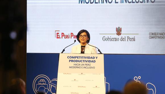 La ministra de Trabajo, Sylvia Cáceres, participó en el Foro Competitividad y Productividad, organizado por el Ministerio de Economía y Finanzas (MEF).