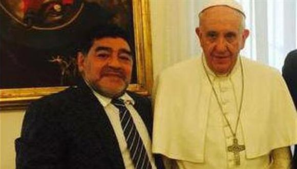Maradona se reunió con el Papa y anunció Partido por la Paz