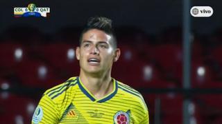 Colombia vs. Qatar EN VIVO: James Rodríguez erró inmejorable ocasión de gol en área chica | VIDEO