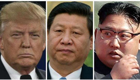 Xi Jinping, Donald Trump y Kim Jong-un