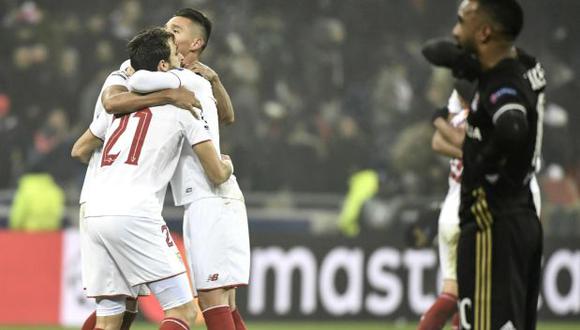 Sevilla empató sin goles ante Lyon y pasó segundo en Champions