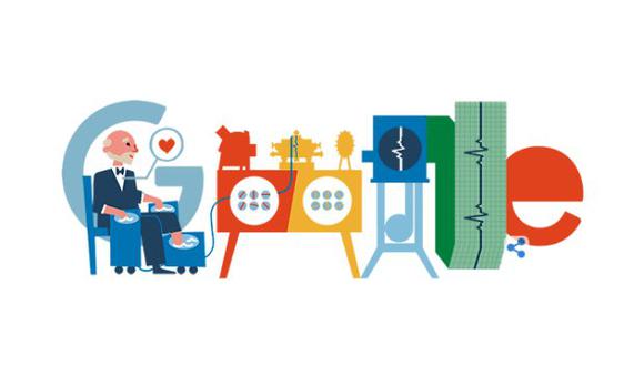Einthoven es recordado por Google con un doodle animado con motivo de su 159 cumpleaños. (Foto: Google)