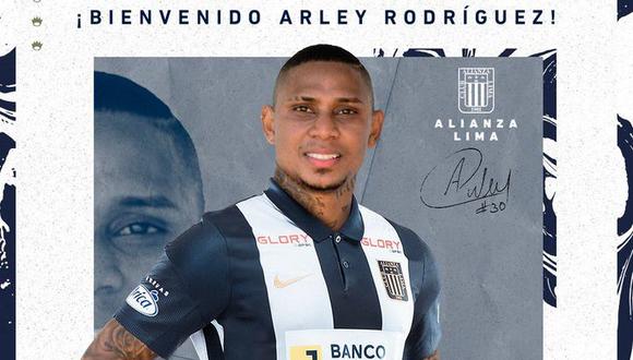 Arley Rodríguez se convirtió en nuevo refuerzo de Alianza Lima. (Foto: Alianza Lima)