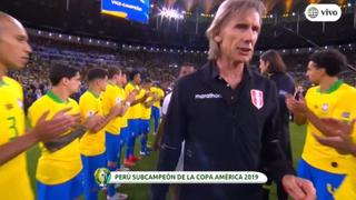 Copa América 2019: jugadores de Brasil formaron un pasillo a la selección de Perú durante premiación