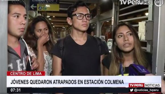 Metropolitano: jóvenes fueron abandonados a la espera de un bus