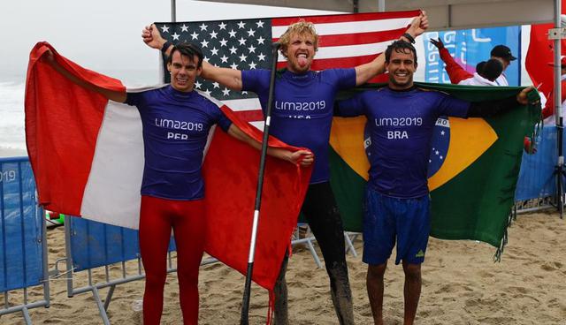 Itzel Delgado de Perú, Connor Baxter de USA y Vinnicius Martins de Brasil. (Foto Daniel Apuy)