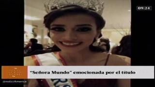 Giuliana Zevallos fue elegida Señora Mundo 2016 [VIDEO]