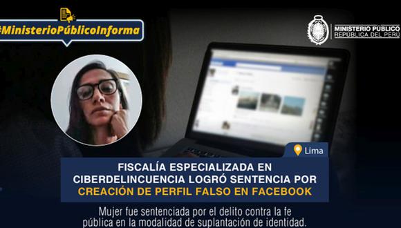 Poder Judicial condena a mujer por crear perfil en red social Facebook para afectar a su víctima. (Foto: Ministerio Público)