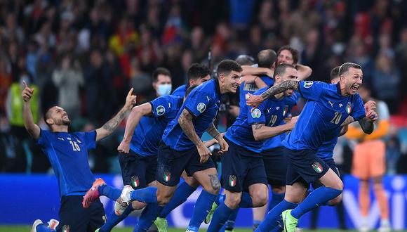 Italia y España definieron la clasificación a la final en los penales, siendo el equipo de Mancini el ganador por 4-2. Definirán el título en Wembley el próximo domingo. (Foto: AFP)