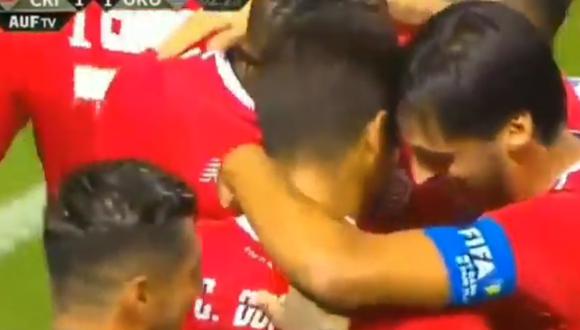 Uruguay vs. Costa Rica: Celso Borges igualó el marcador con un espectacular tiro libre | Foto: Captura