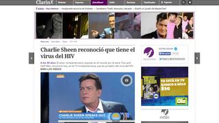 Charlie Sheen en la prensa mundial tras anunciar que tiene VIH