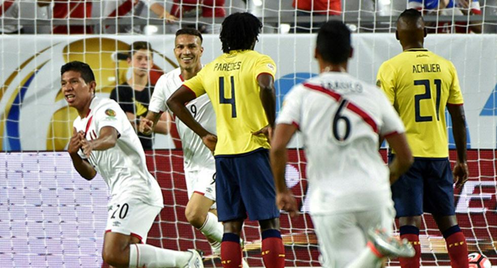 Edison Flores celebrando el gol que le marcó a Ecuador en la Copa América (Foto: AFP)