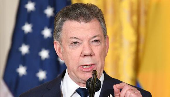 Juan Manuel Santos, luego de su encuentro con el presidente de Estados Unidos, participó de un coloquio organizado por The Economic Club of Washington. (Foto: AFP)