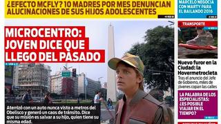 "Volver al futuro": Medio argentino le dedicó su portada de hoy