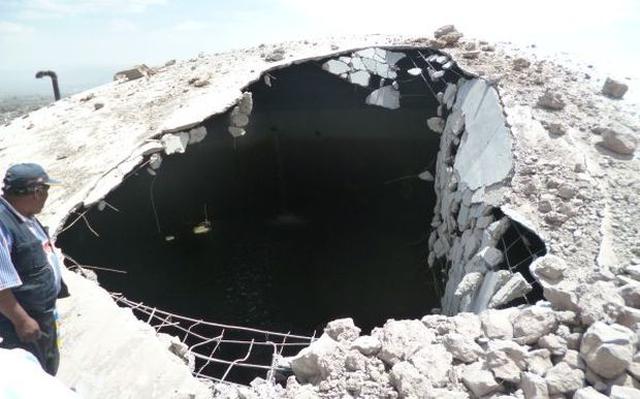 Arequipa: reservorio de agua dañado arriesga salud de vecinos  - 1