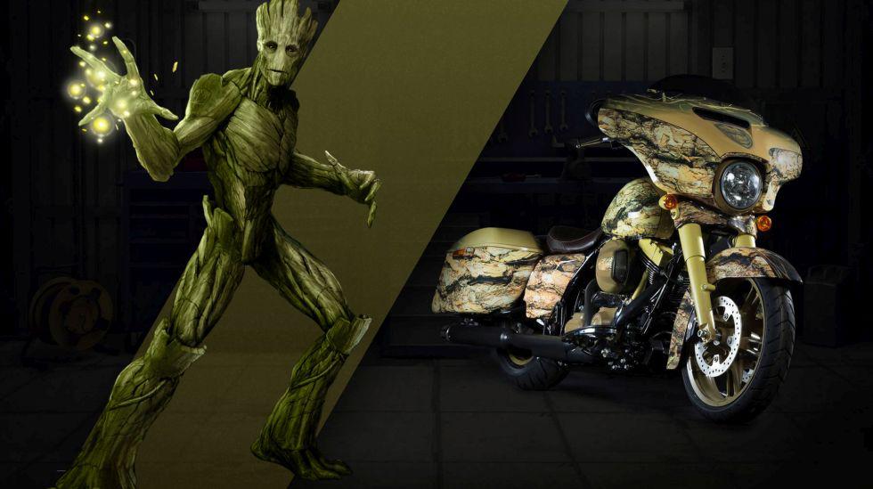 Otro personaje de Guardianes de la Galaxia como Groot se hace presente con dos opciones de Street Glide Special.