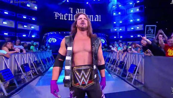 AJ Styles dio un brutal final a la pelea contra SamoaJoe en WWE SummerSlam 2018. (WWE)