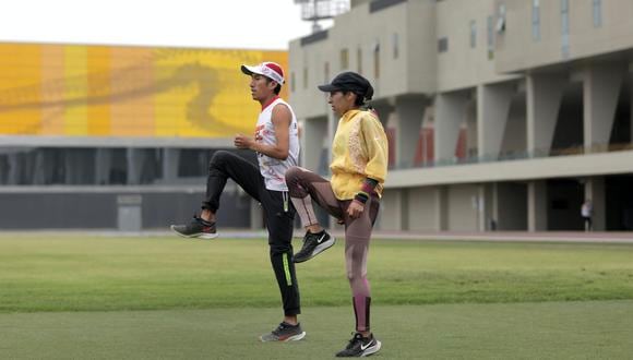 Gladys Tejeda entrenó en el Estadio Atlético con miras a Tokio 2020