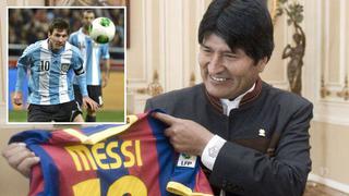 Evo Morales quiere condecorar a Lionel Messi como el mejor futbolista del mundo