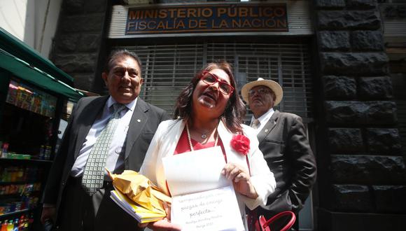 Maritza Sánchez, ex asesora de la presidenta del Perú, Dina Boluarte, acudió a declarar al Ministerio Público. Fotos : Jorge.cerdan/@photo.gec
