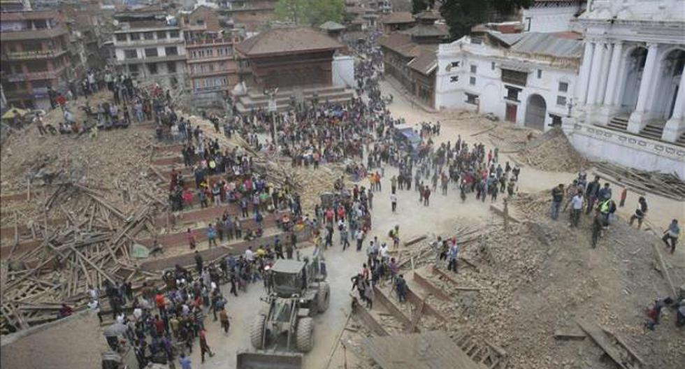 Una nueva réplica tras fuerte terremoto en Nepal. (Foto: EFE)