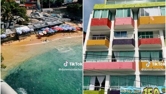 Por solo 8 dólares: joven se vuelve viral al mostrar cómo luce el "hotel más barato de Acapulco". (Foto: @donnmostachon / TikTok)