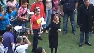 Florinda Meza peleó con periodista en homenaje a 'Chespirito'