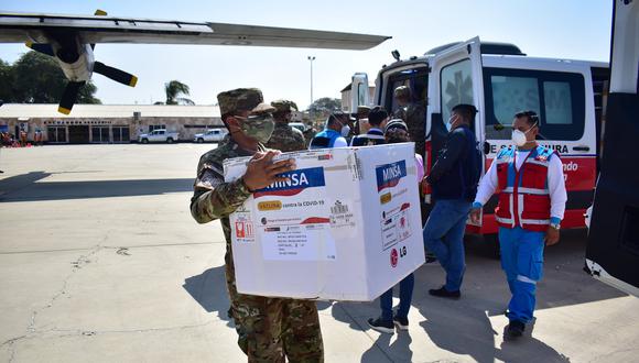 Del lote total de vacunas enviadas, 2.556.770 dosis corresponden al laboratorio Sinopharm. (Foto: @Minsa_Peru)