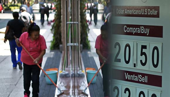 El dólar se negociaba a 20,1 pesos en México este martes. (Foto: AFP)