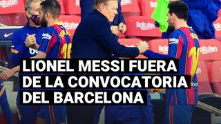 Lionel Messi fuera de la convocatoria para Champions League por segunda vez consecutiva