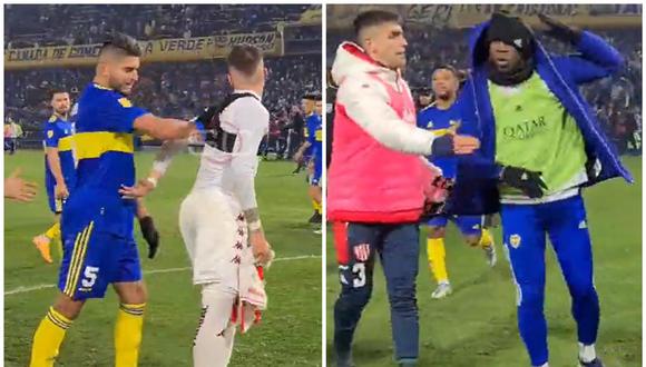 Luis Advíncula y Carlos Zambrano participaron en la trifulca del Boca Juniors vs. Unión. (Foto: Captura ESPN)