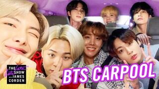 BTS hizo delirar a miles con su “Carpool Karaoke” al lado de James Corden