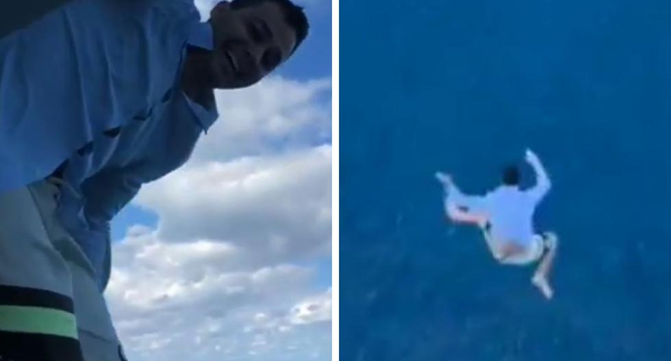 Un joven arriesgó su vida al lanzarse desde la cubierta de un crucero y ahora podría enfrentar serias consecuencias legales. (Foto: @nadyev91 en Instagram)